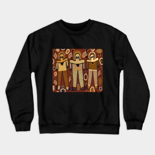 Three Shaman Spirits - Tribal Decor Crewneck Sweatshirt